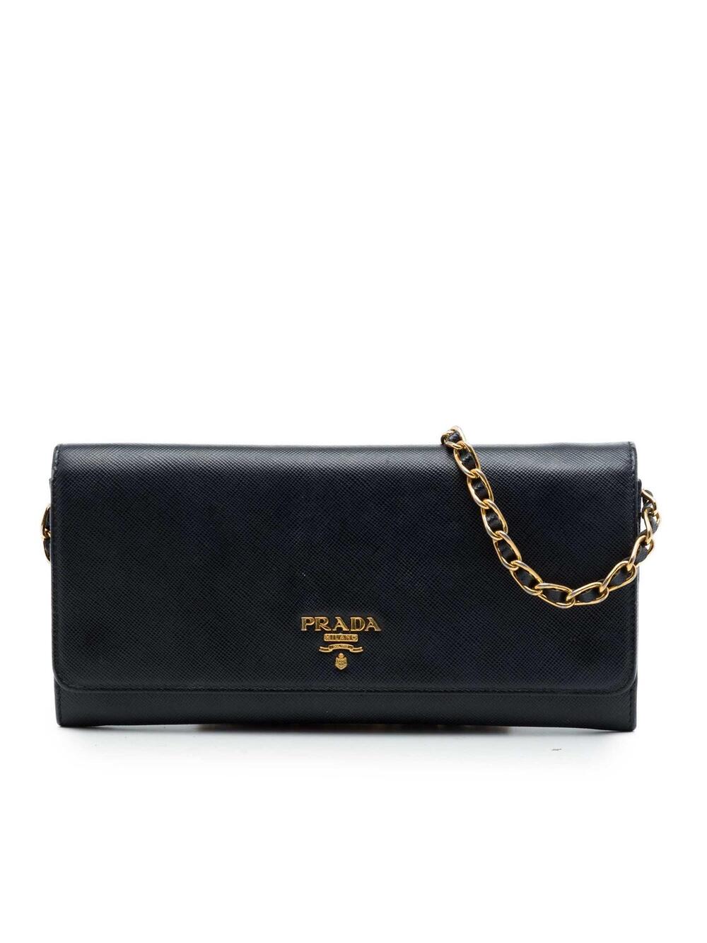 Prada Saffiano Wallet On Chain Pre- #368415P67B